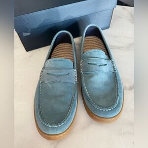 Cole Haan Size 10.5 Mens Blue suede Pinch Weekender Loafer